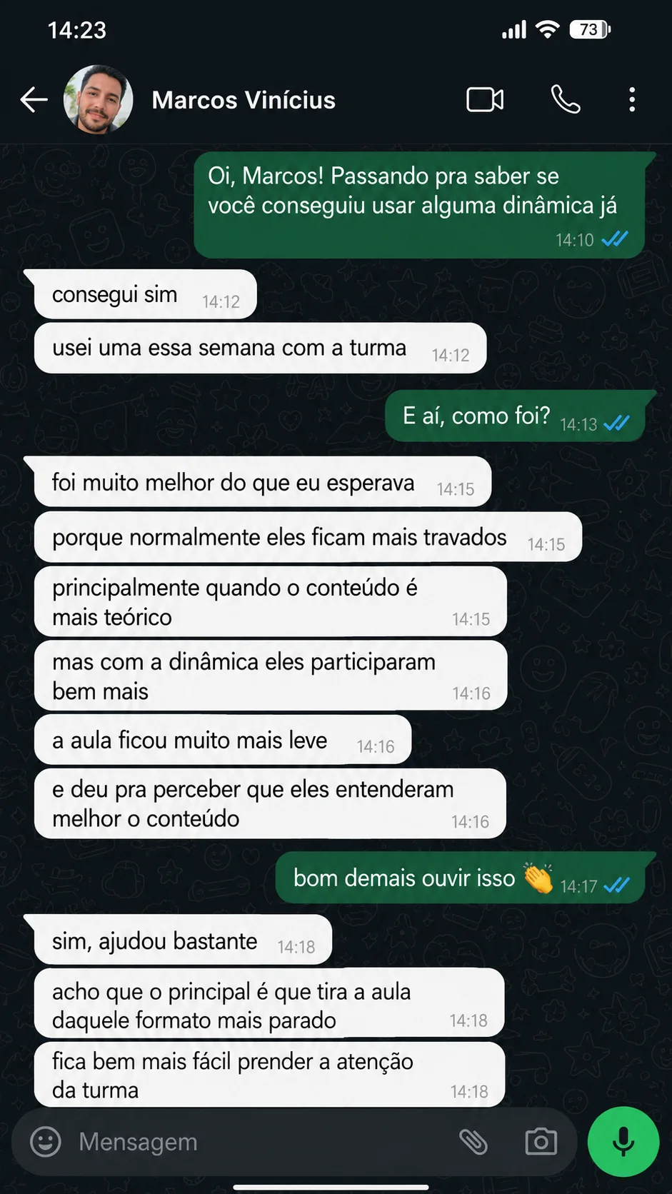 Depoimento de aluno 2