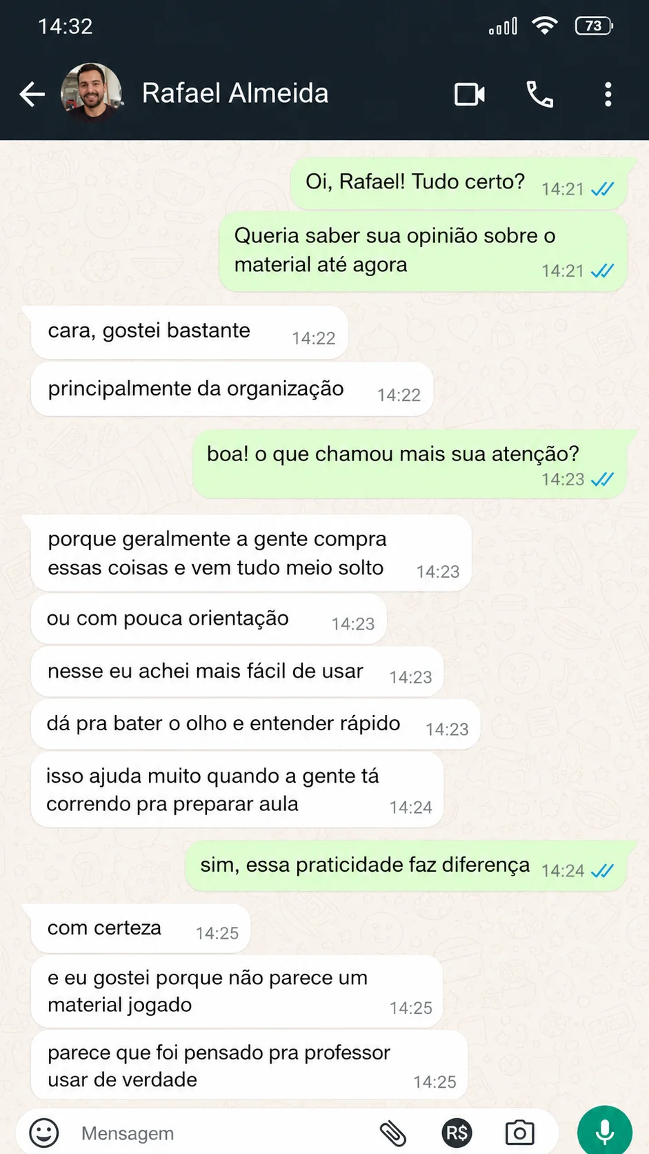 Depoimento de aluno 4